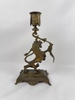 Pair Antique Tiffany   Co Bronze Candlestick Holders 19cc Lion Figures 9   h Rare