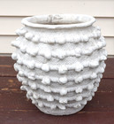 Anthropologie Minka Textured Cement Planter White - Medium 11 5x11x10