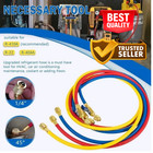 Yellow Jacket 29986 Plus Ii 1 4  Charging Hose Set 72  Compact Ball