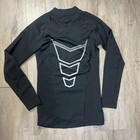 Nike Men s Pro Dri Fit Compression Shirt Small Black Mockneck Long Sleeve
