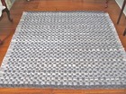Dollhouse Doll House Miniature Woven Rug Carpet Tweed Gray White  2