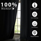Grey Blackout Curtains For Bedroom 52 X 84 Inch Long 2 Panels Set