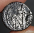 Julius Caesar Elephant Denarius Ancient Roman Republic Silver Coin 49bc Toning