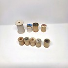 Vintage Wood Thread Spools Lot X9 Coats   Clark   s Empty Sewing Craft Wooden