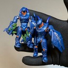 2x New 3 5   Mega Bloks Construx Halo Blue Hunter Bloks Figure Warthog Run Gft55
