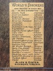 Allen   Ginter Tobacco Card N-33 World Smokers Japanese 1888