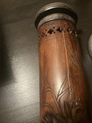 Chinese Huanghuali Wood Carved Exquisite Dragon Statue Storing Incense Tube Box