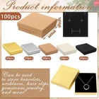 Tenceur 100 Pcs Jewelry Gift Boxes Bulk Kraft Jewelry Cardboard Box For Necklace