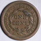 1854 Braided Hair Large Cent Xf E142 Uuknm