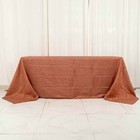 Terracotta 90  X 132  Accordion Crinkle Taffeta  Rectangle Tablecloth Supplies
