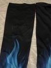 Ice Hockey Socks Adult 30    Black With Blue Flames