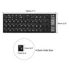 Chinese Keyboard Sticker Black Background W White Letter 2pcs