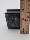 Small Vintage Russian Signed Hand Painted Hinged Lacquer Box - Winter Maiden