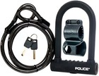Police Bike U Lock With Cable Heavy Duty Bike Lock Scooter Lock With Keys 