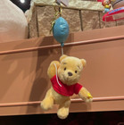 Disney Shanghai Winnie The Pooh Balloon Plush Doll Keychain Ornament Authentic