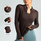 S-xxxl Seamless Cropped Sports Jacket For Gym Yoga Running Fitness Women s Wear