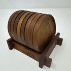 8x Laurids Lonborg Denmark Coasters Wood Teak Mid Century Modern W  Holder 3 25 