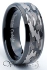 Men Tungsten Ring Black Camouflage Band Size 7 5 To 15