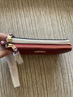 New Coach Color Block Double Corner Zip Wristlet 1941 Red Multi Style  91622