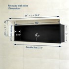 Recessed Wall Niche Cabinet 36  X 12   Matte Black Stainless Steel shower Niche