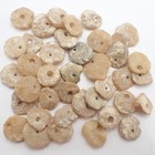 40 Pcs Ancient Neolithic Quartz Stone Disc Beads Old African Trade Sahara Tribal
