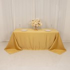 Champagne 90x132  Rectangle Lamour Satin Tablecloth Wedding Party Home Banquet