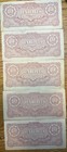 Wwii Japanese Occupation Burma 10 Rupees Banknote Lot -  ba  Block  5 Notes 