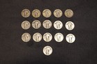 Lot Of 16 Standing Liberty Quarters - Various Years - 90  Silver - Free Shipping