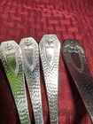 1847 Rogers heraldic Pattern triple Plate large Ladle   3 Soup Spoons 1916