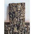 Vintage Mexican Folk Art Milagro Cross Wood Metal Religious Wall Decor 7 Inch