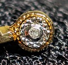  k  Initial Diamond Tie Tack Necktie Lapel Pin Suit Vintage