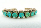 Old Pawn Native American Navajo Sterling Silver   Turquoise Bracelet