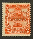 Travelstamps  Nicaragua Stamps Scott  21 - 2c Train Mint Mogh Remnants
