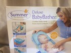 Summer Infant Deluxe Baby Bather Folding Bath Sling Triangle Stripe 