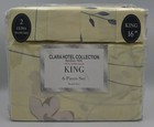 Clara Hotel Collection 100  Cotton 6-piece King Size Floral Pattern Sheet Set