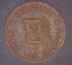 Vintage Token - Missouri Sales Tax Receipt