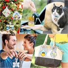 120pcs Sublimation Keychain Blanks Bulk  Diy Mdf 4 Shape Sublimation Blank Ke   