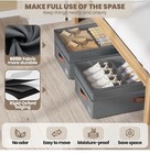 Under Bed Storage With Wheels  10 Inches Under The Bed Storage Containers Black