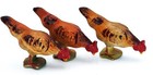 Rooster Figurines Vintage Japan Set Of Three Ceramic