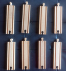 Wooden Train Track  8pcs  Medium Straight Brio thomas Compatible