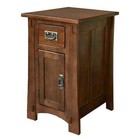 Mission Tapered Leg Narrow Nightstand - Walnut  aw 