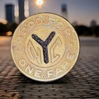 New York City 1940-50 s  Y-cut Transit Authority Subway Token  16mm   -ny630ao--