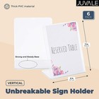 Clear Slant Back Plastic Sign Holder  Vertical Display Stand  5 X 7 In  6 Pack 