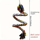 Flexible Cotton Rope Bird Perch - Colorful Climbing Rope Swing For Parrots 50cm 