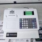 Nadex Cr180 Electronic Cash Register  Steel Cash Drawer  Compact Design  White