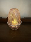Fenton Inverted Strawberry Pink Iridescent Fairy Lamp  Repaired See Pictures