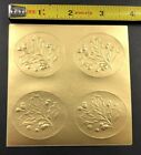 Vintage Hallmark Cards Stickers Gold Embossed Envelope Letter Seals Holly Xmas
