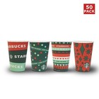 Starbucks Coffee Disposable Paper Cups 50 Pack 12oz Tall Christmas Holiday Party