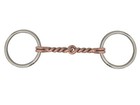 Aj Tack Loose Ring Sweet Iron Twisted Copper Snaffle Bit - Mini pony