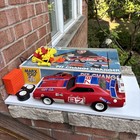 Vintage Marx Pit Change Charger Race Car Play Set W Box   Instructions Rare